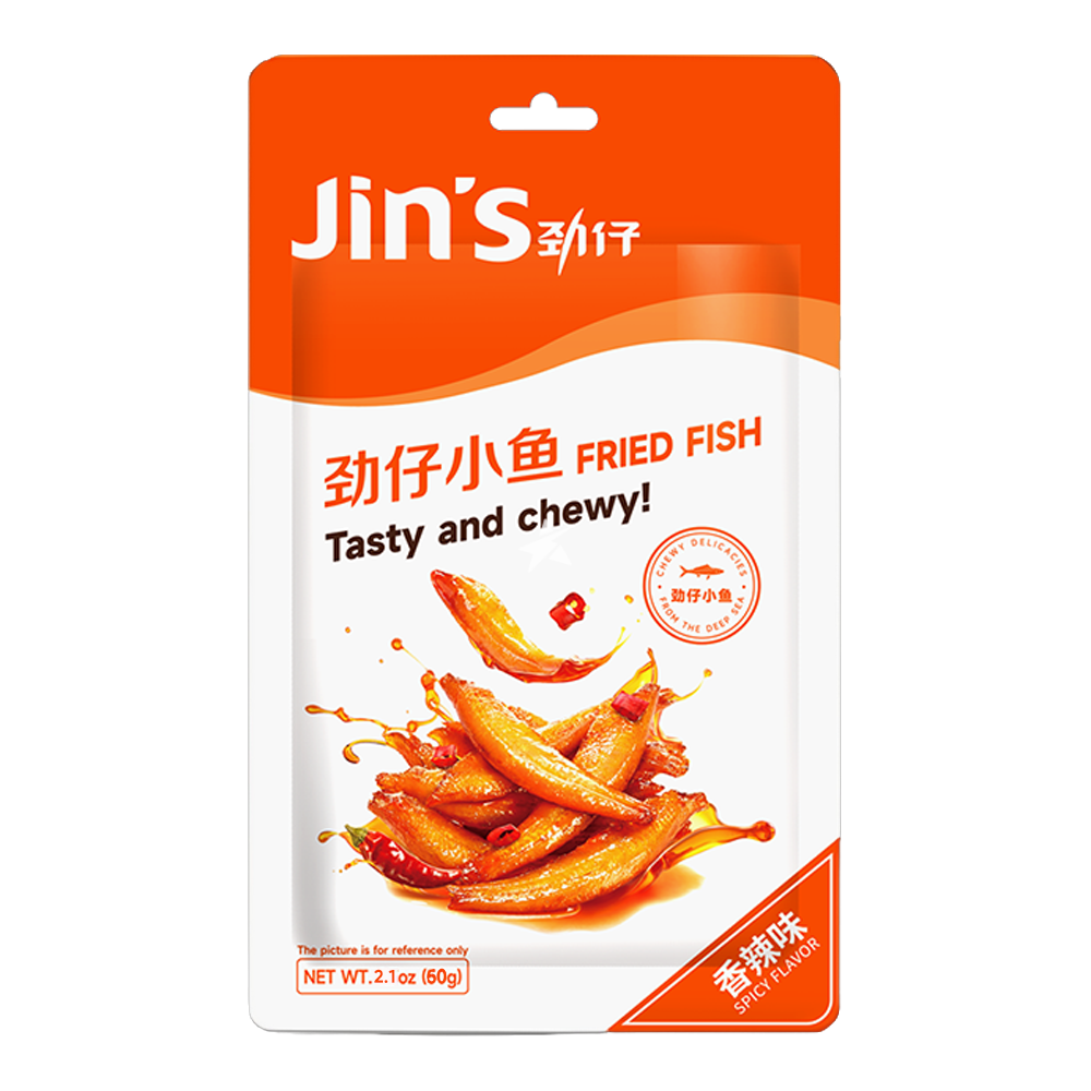 JIN'S Ocean Little Fish Spicy60g