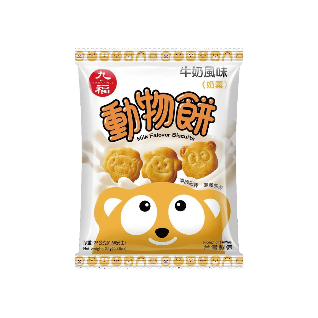 九福动物造形饼牛奶风味100g