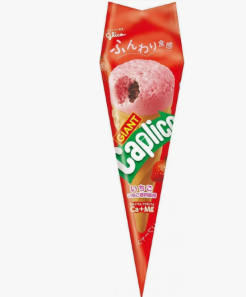 GLICO Giant Caplico Biscuit Cone Strawberry 36G