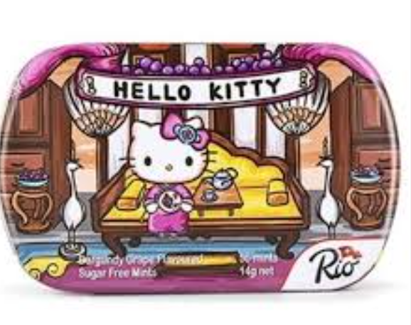 RIO Hello Kitty Red Grape Flavor Mint Candy 14G