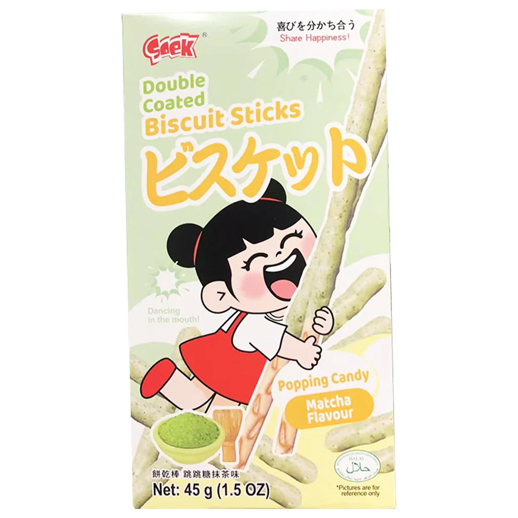 SOEK 饼干棒跳跳糖抹茶味45g