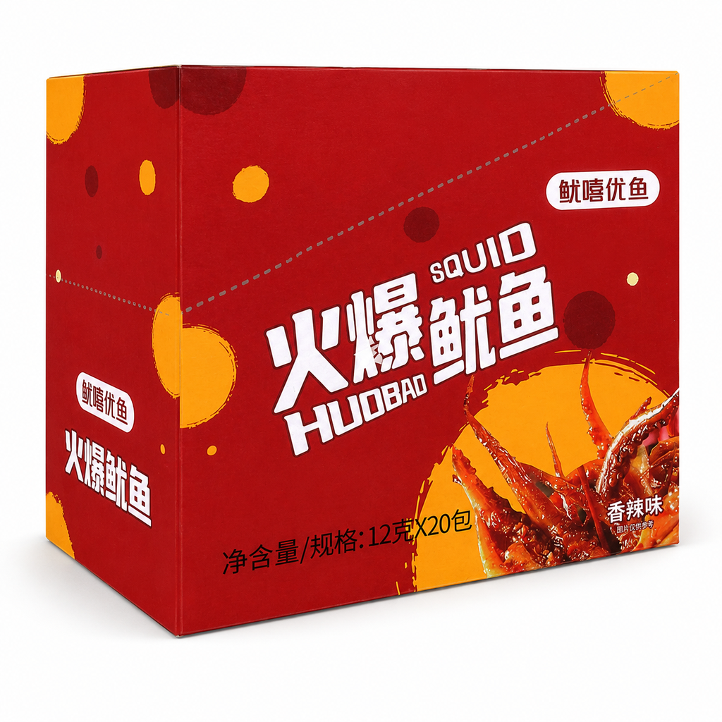 鱿嘻优鱼火爆鱿鱼香辣味12Gx20