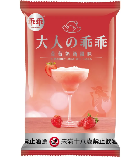 KUAI KUAI Corn Snack Strawberry Cream with Whiskey 75G