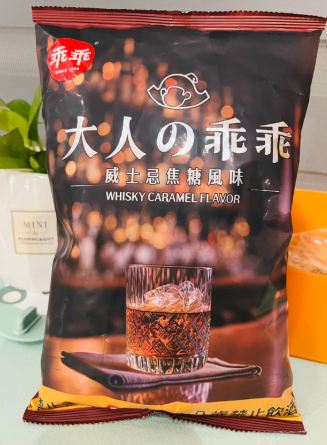 KUAI KUAI Corn Snack Whiskey Caramel Flavour 80G