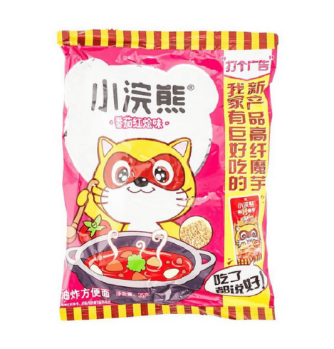 UNI Little Raccoon Crispy Noodle Snack Tomato Flavour 35g