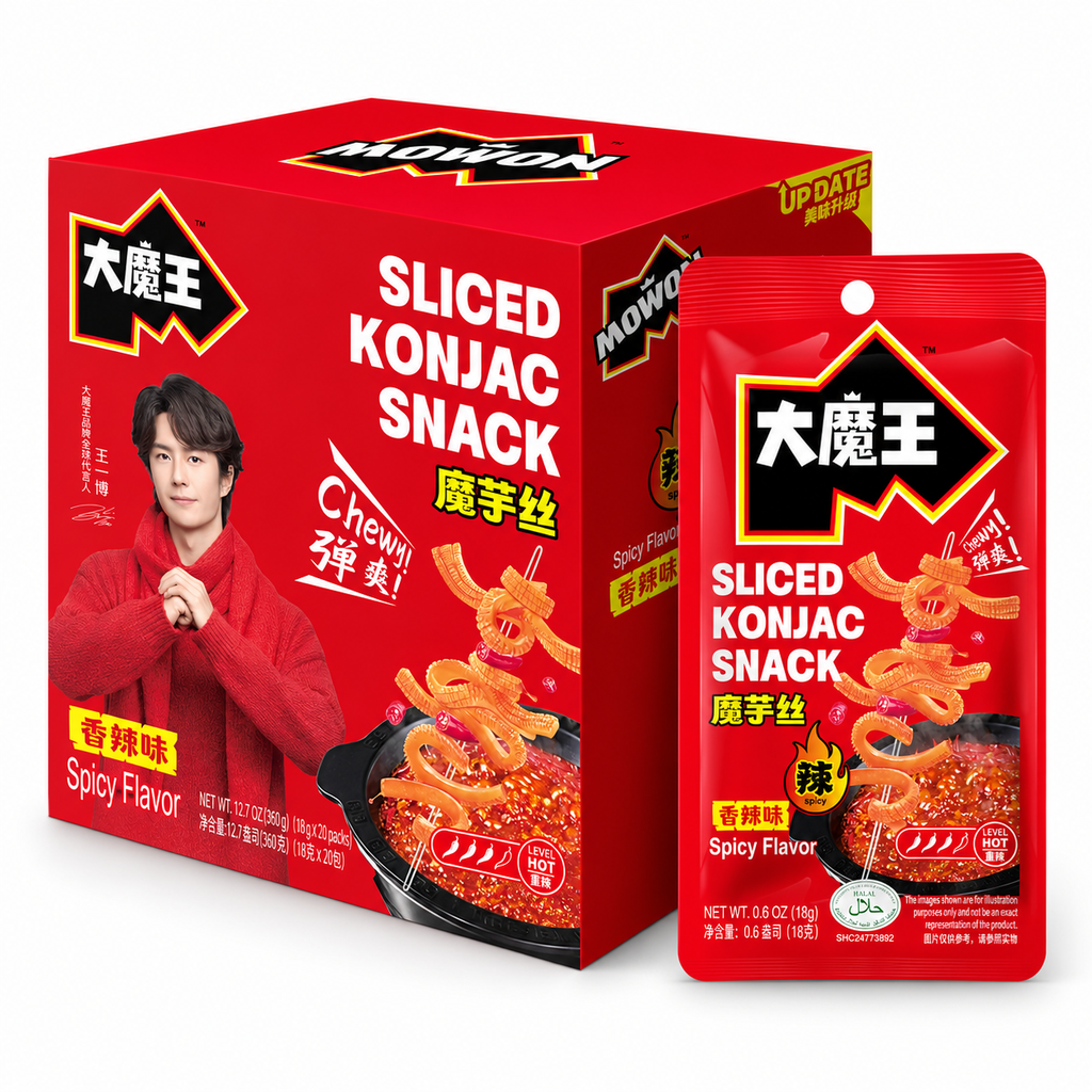 Yan Jin Pu Zi MOWON Sliced Konjac Snack Spicy Flavour 360g