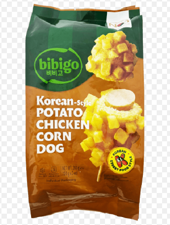 BIBIGO Frozen Korean Style Potato Chicken Corndog 200G
