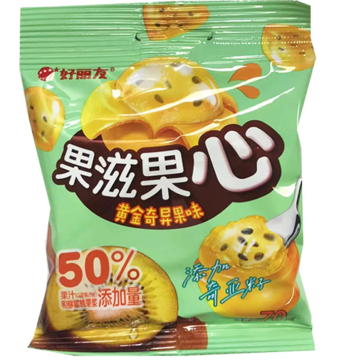 好丽友果滋果姿软糖黄金奇异果味70G