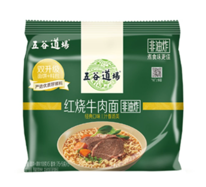 五谷道场红烧牛肉面 500g