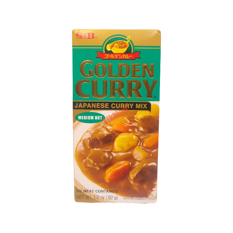 S&B Golden Curry Sauce Mix - Medium Hot (Green) 92g