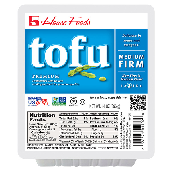 H＆F Medium Firm Tofu Blue 340g 