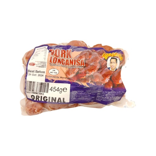 MANYAMAN Pork Longanisa-Regular 454g