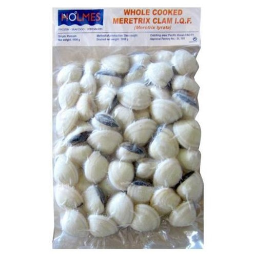 Holmes I.Q.F. Cooked Whole Clams (60-80) 1000g